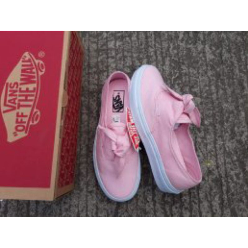 PROMO SEPATU SNEAKERS VANS AUTHENTIC KNOTTED PINK WHITE