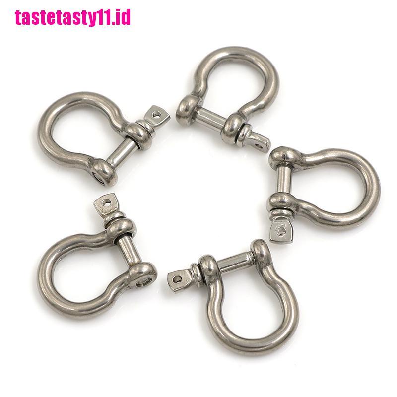 【TTID】5pcs m4 304 stainless bow shackle steel screw pin shackle bow Rigging