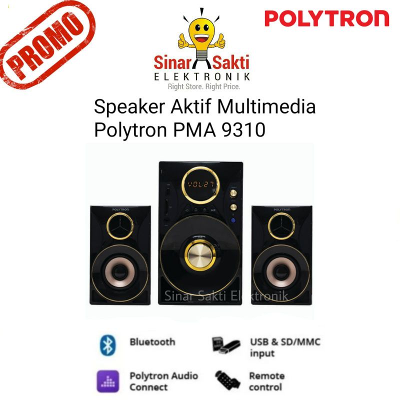 Speaker aktif multimedia POLYTRON PMA 9310 Bluetooth Audio PMA9310