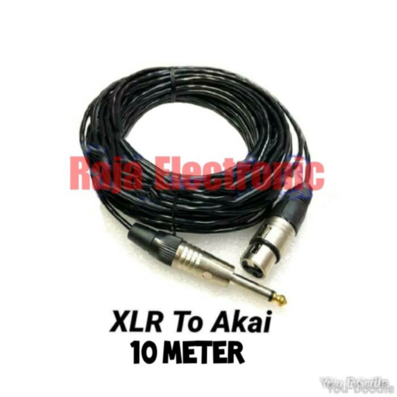Kabel Mic Canare XLR To Akai - 10 Meter Ukuran Kecil Kabel