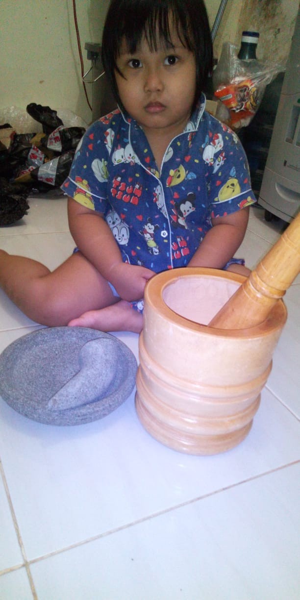 Lumpang Kayu / Tumbukan Kayu / Alu Ulekan Kayu / Cobek Kayu