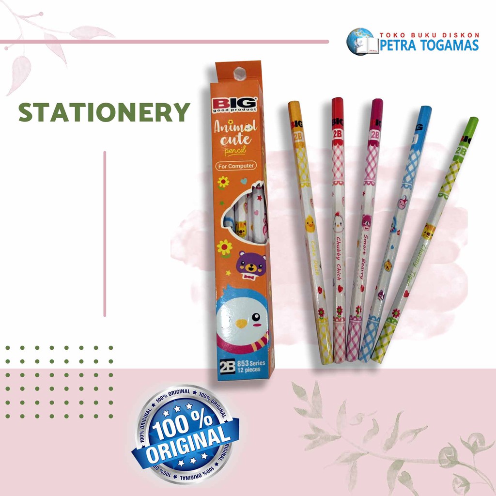 

PENSIL MURAH/PENSIL RAUTAN 853 2B BIG CUTE ANIMAL/GOLD/NEON PERPAK