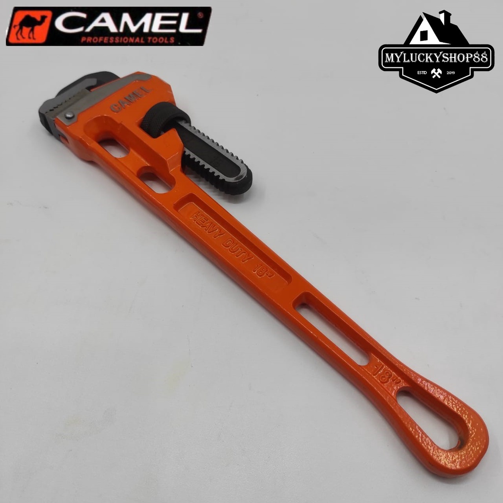 Camel Kunci Pipa Ledeng Heavy Duty 18 Inch Pipe Wrench HD Saluran Air