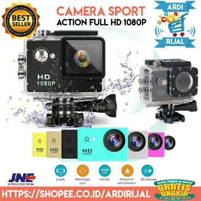 PAKET CAMERA SPORT ACTIONCAM 4K 18 MP 1080P KA   MERA SPORT