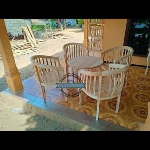 Kursi Teras Betawi/Kursi Tamu Betawi/Kursi Makan Betawi Jati Mentahan