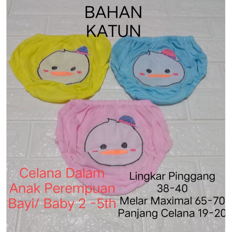 Celana Dalam Anak Perempuan Bayi (282) CD Baby 2-5th