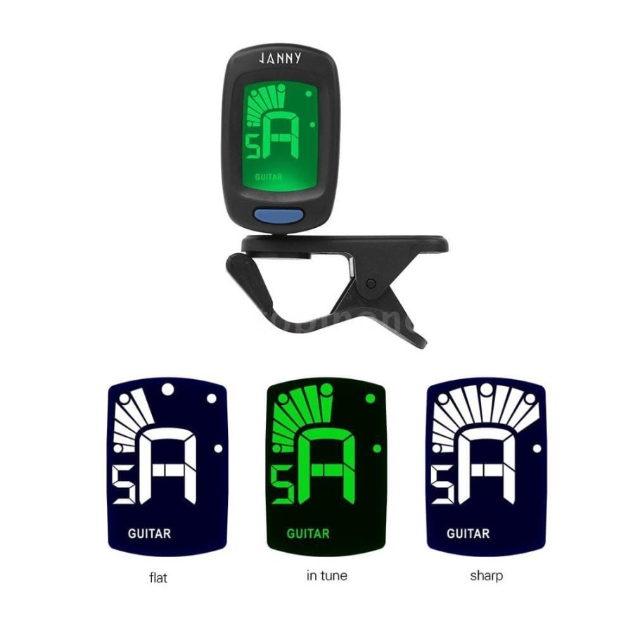 Tuner Guitar Janny Clip-on Tuning Gitar, Bass, Ukulele