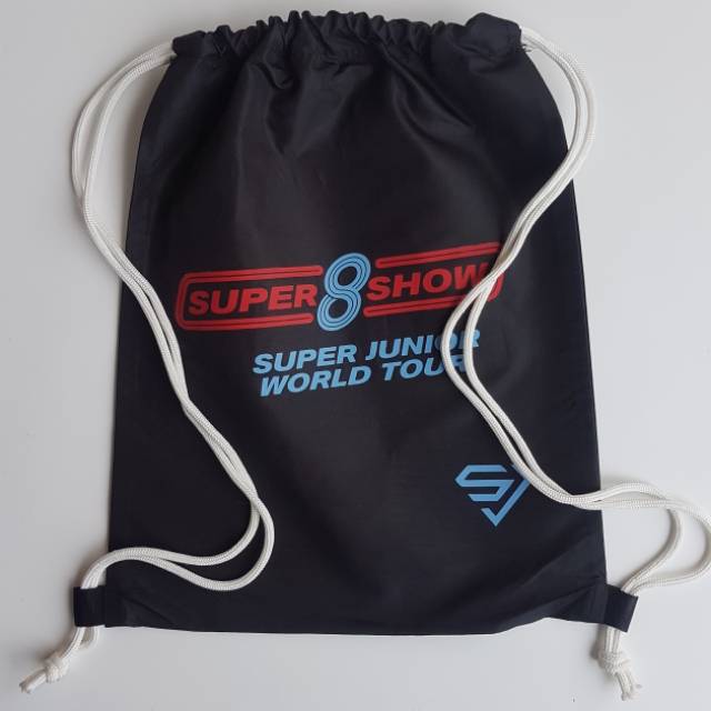 Super junior tas serut super show 8 world tour string bag kpop