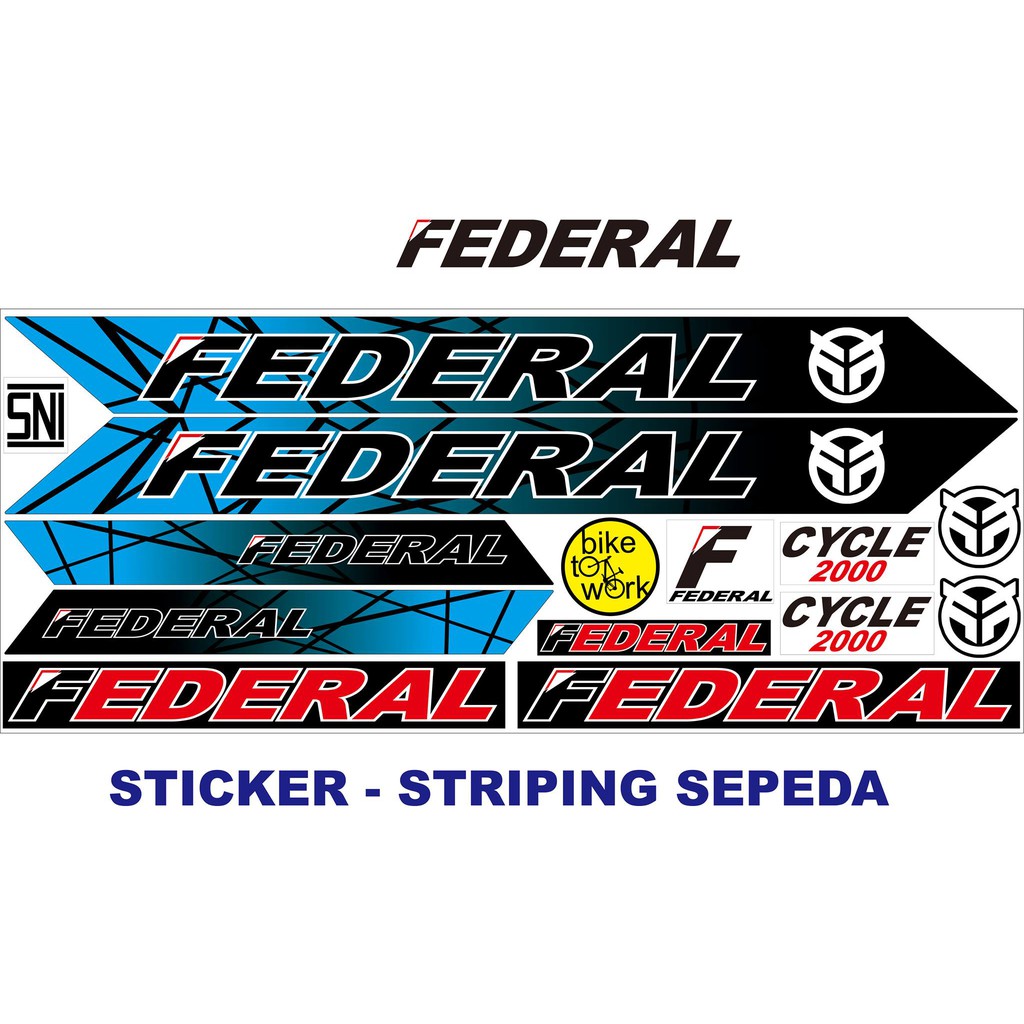 STRIPING STICKER FEDERAL SEPEDA