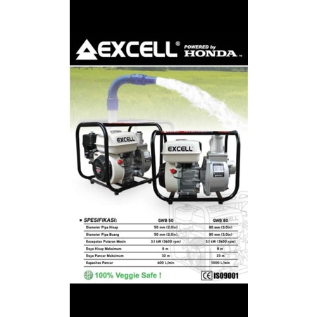 pompa sedot alkon HONDA EXCELL 2INCH DAN 3INCH