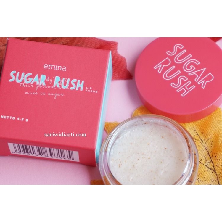 Emina Lip Mask 9 gram | Sugar Rush Lip Scrub 4.2 gr