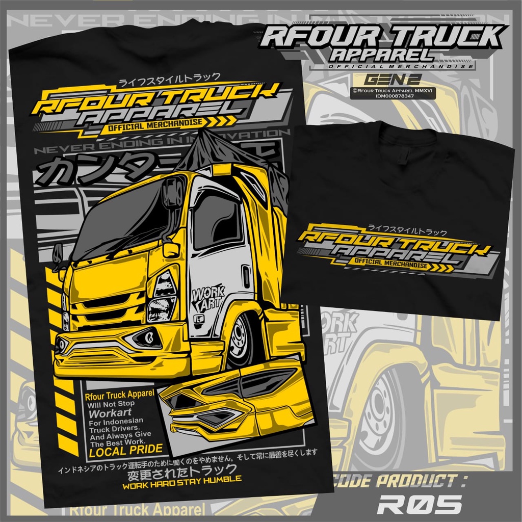Kaos Truk Oleng Dewasa Terbaru  Kaos Pria Lengan Pendek Kaos Truck Oleng Dewasa Kaos Truk Giga Indon