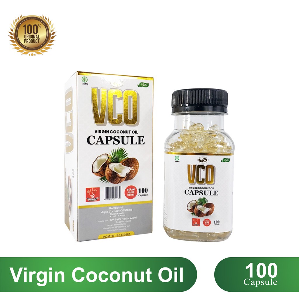 

VCO Virgin Coconut Oil Murni Minyak Kelapa - VCO 100 Kapsul Syifa l 120 ml