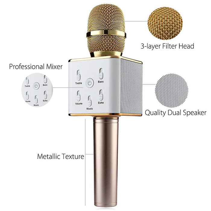 TBI Mic with Speaker Portable Bluetooth Wireless Smule HIFI 2600mAh***