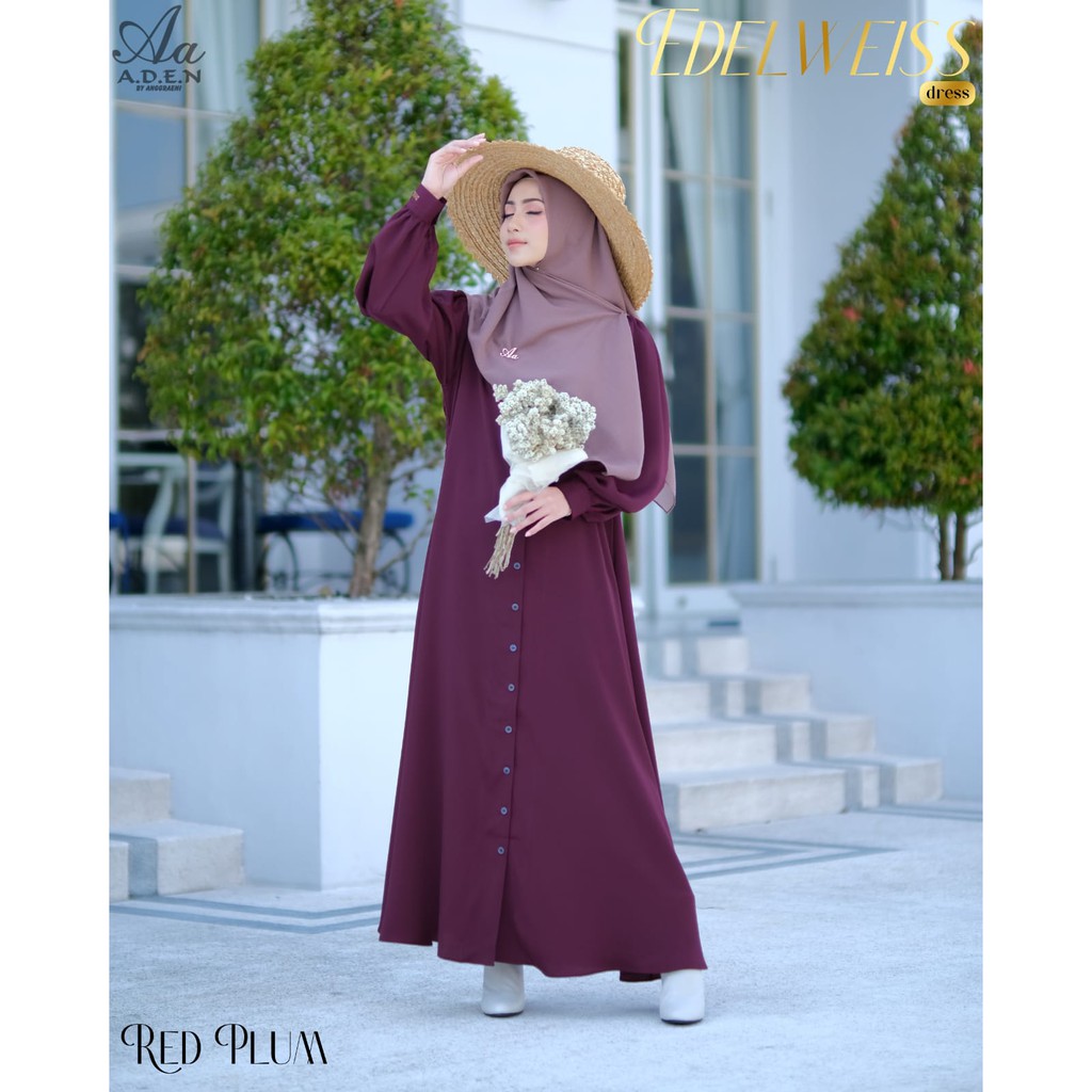 Gamis Edelweiss Dress Polos By Aden Hijab