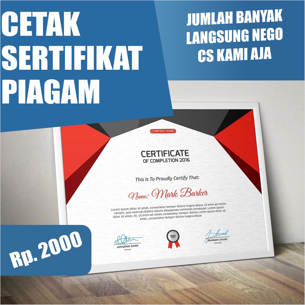 

Sertifikat/ Piagam