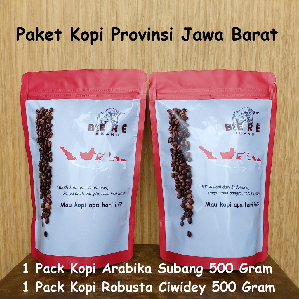 

PAKET KOPI PROVINSI JAWA BARAT Indonesia Arabika dan Robusta 500 GRAM Biji Bubuk Coffee Beans Bean