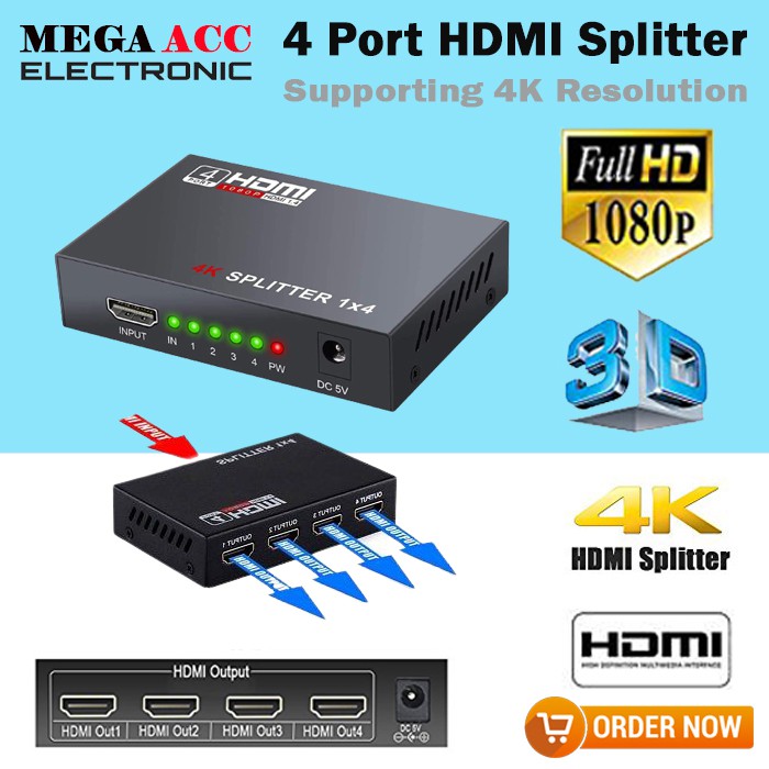 Hdmi Splitter 4 Port