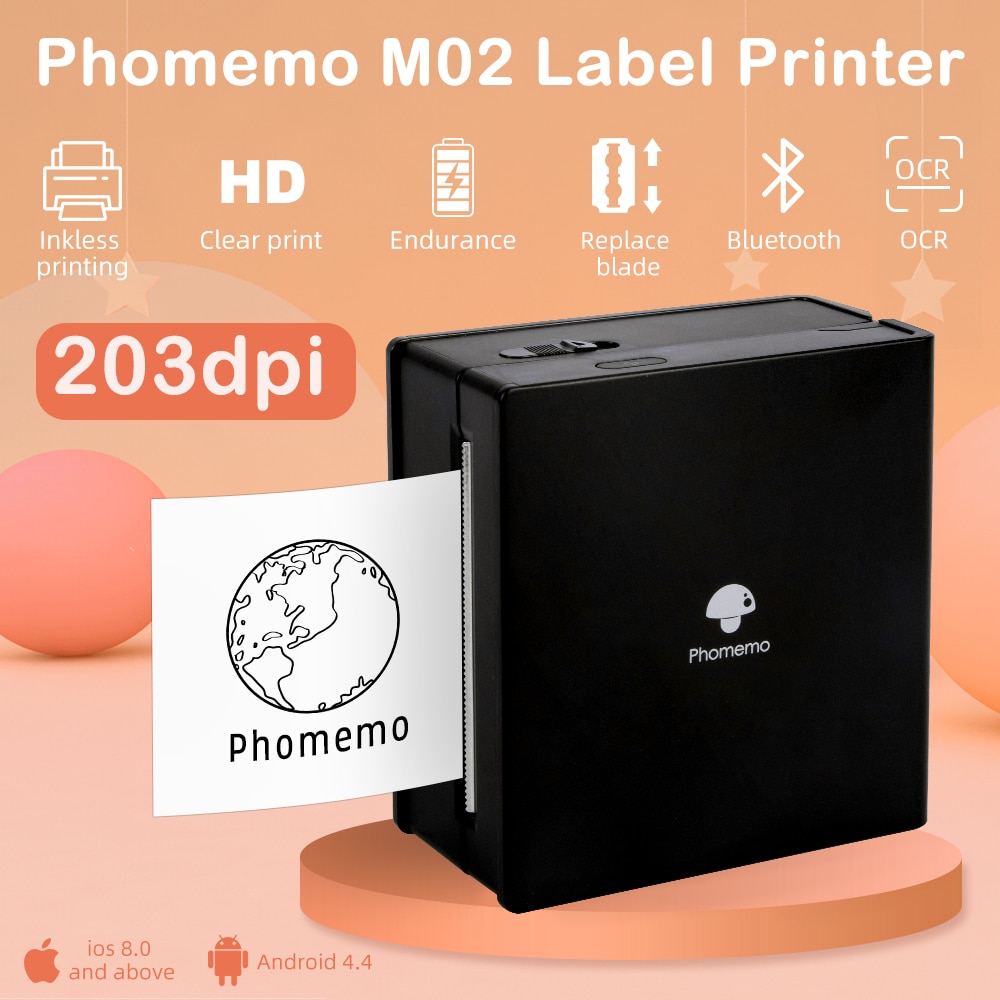 Jual Phomemo Portable M02 Label Wireless Bluetooth Thermal Sticker ...