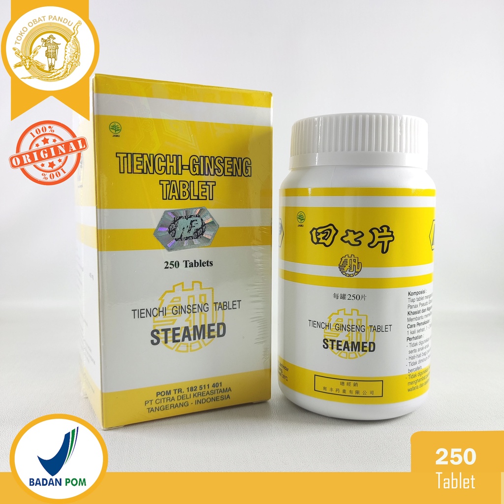 TIENCHI-GINSENG TABLET STEAMED (BOTOL) / OBAT PERTUMBUHAN ANAK