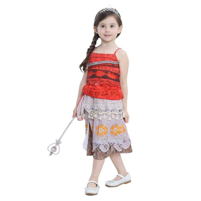 81003 DRESS MOANA /DRESS PRINCESS / KOSTUM MOANA / DRESS ANAK