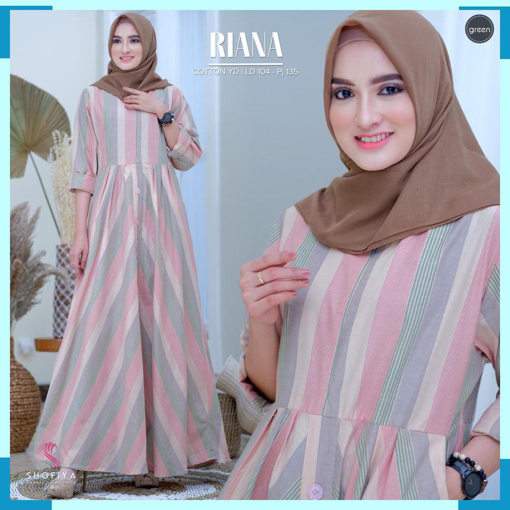 DRESS GAMIS. RIANA DRESS. FASHION MUSLIM WANITA. BY SHOFIYA