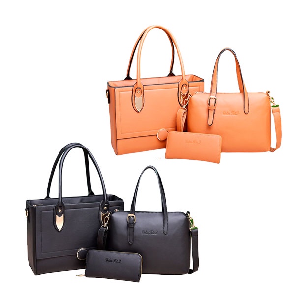 Auroraworld Tas Mewah / Tas Handbag Wanita Fashion Mewah Import / Set Bag isi 3pcs Kualitas Terbaik Bisa COD