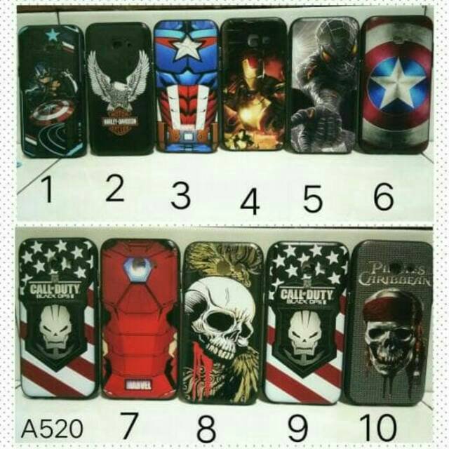 Case Fuze Hitam Karakter For Samsung A5 2017/ Softcase Hardcase Samsung A5 2017