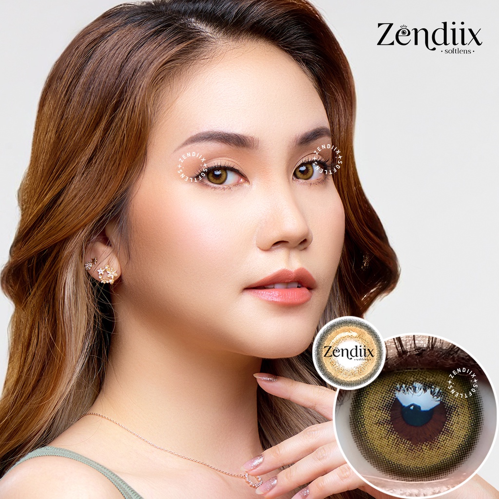 Softlens I-DOL MADE Warna REAL BROWN Normal Minus