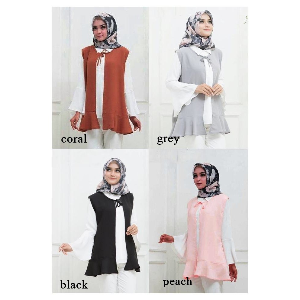 Pakaian Atasan Wanita Shireen Tunik Baju Atasan Muslim Wanita Modis Modern