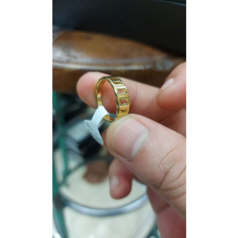 CINCIN TITANIUM RANTAI GOLD PERAK ANTI KARAT