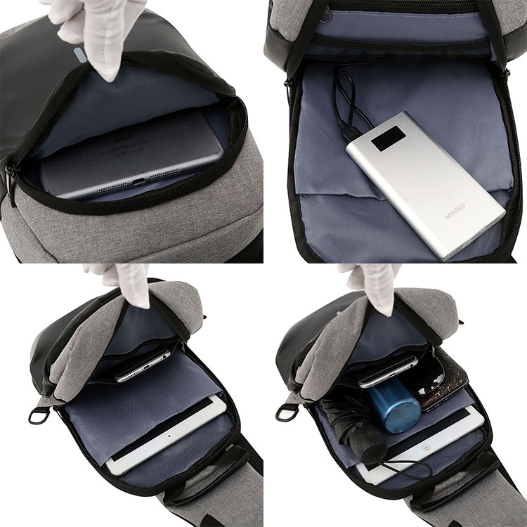 Tas Selempang Dingxinyizu HG1063 Sling Bag Cowok Chest Crossbody USB Port