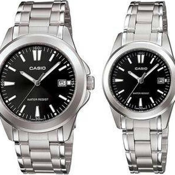 Jam Tangan Casio Tali Rantai Original Couple 1215A-1A2