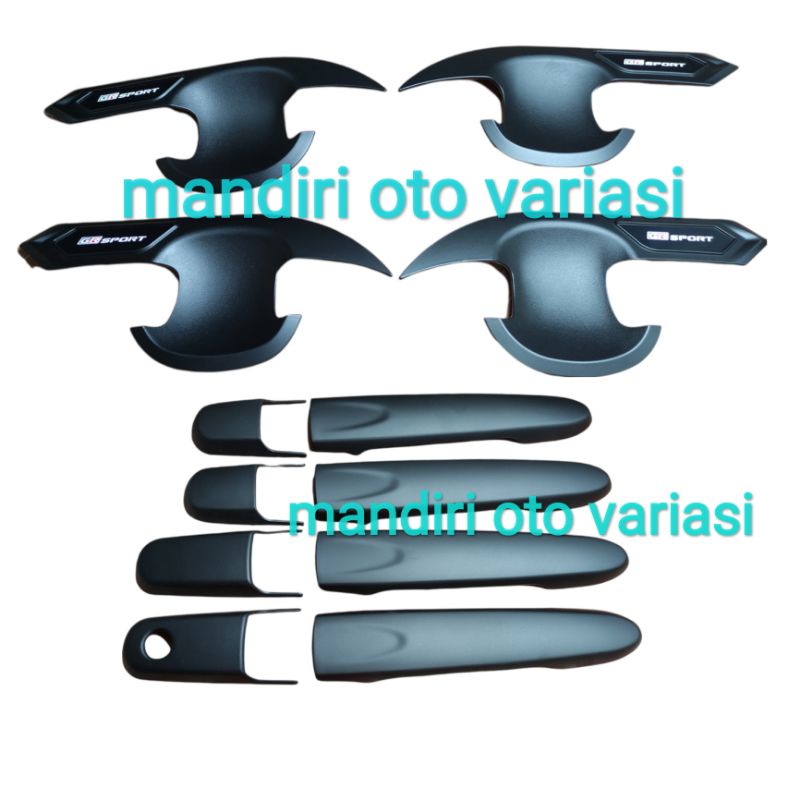 Paket Outer handle cover standard all new rush terios 2021 GR Sport hitam outer handle pintu variasi