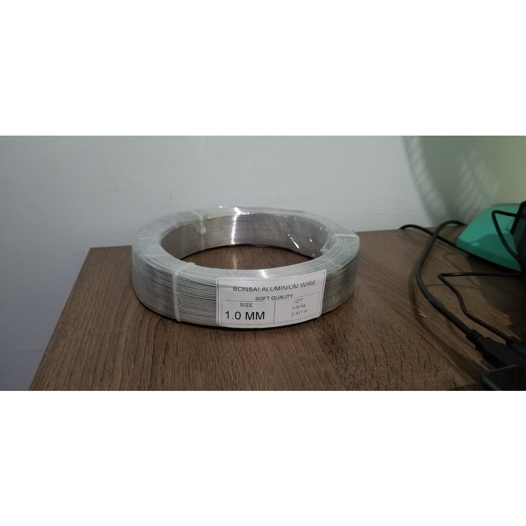 Kawat bonsai aluminium ukuran 1mm atau no 1 roll 1kg GLOSSY