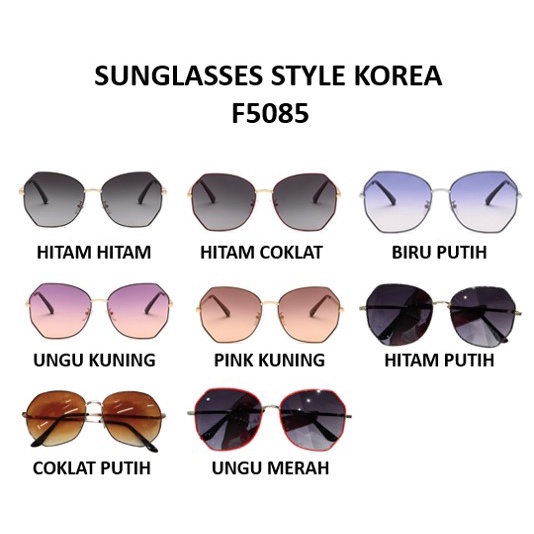 Gratis Ongkir -  F5085 Kacamata Fashion Wanita / Woman Sunglasses Style Korea / Kacamata Matahari