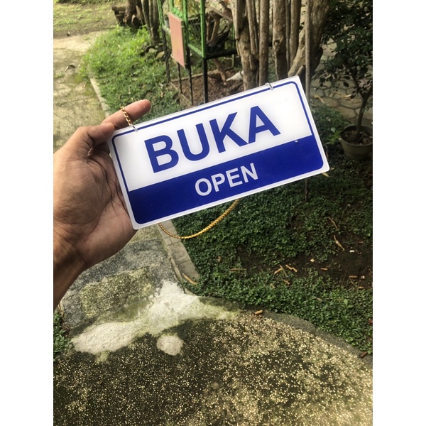 

papan Buka & tutup Toko atau Kantor akrilik