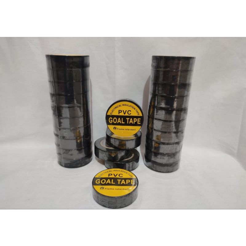 Isolasi Hitam / Lakban Listrik PVC GOAL TAPE 18mm x 17yd