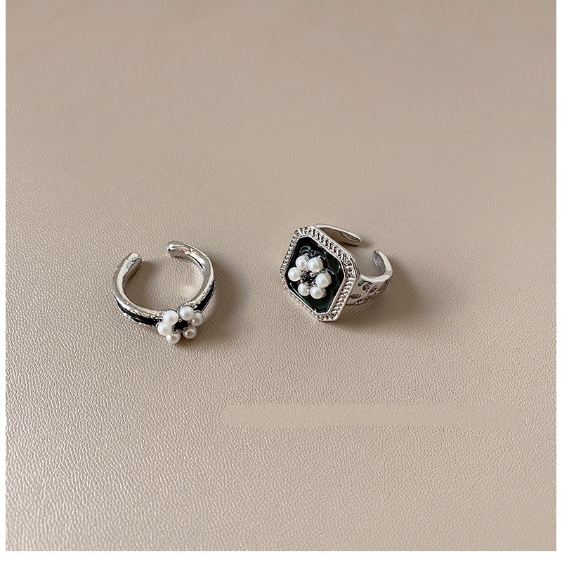 Pearl Flower Ring Accessories Temperament Retro