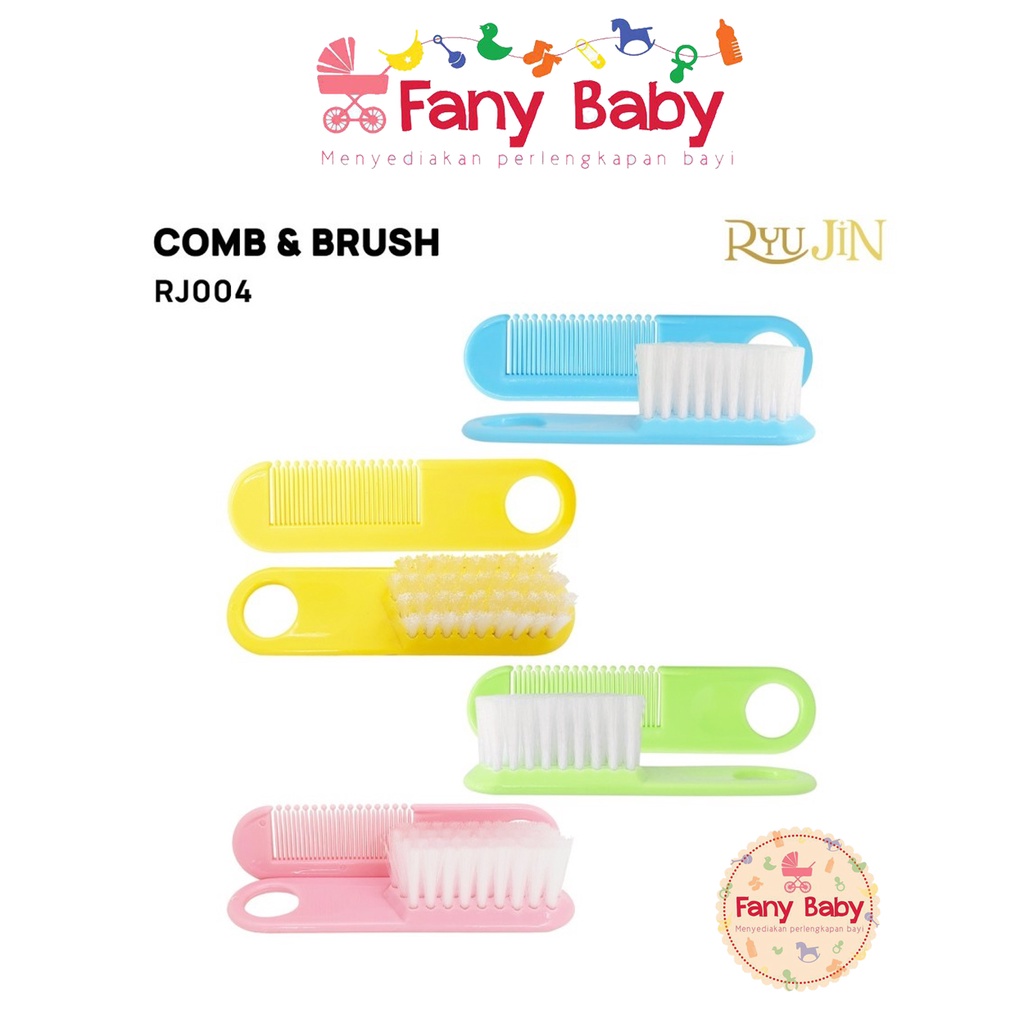 RYU JIN BABY COMB &amp; BRUSH 0M+ RJ-004