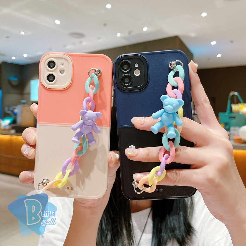 CASE FYP RANTAI BONEKA MACARON PROCAMERA IPHONE 11 12 13 PRO MAX BC3323