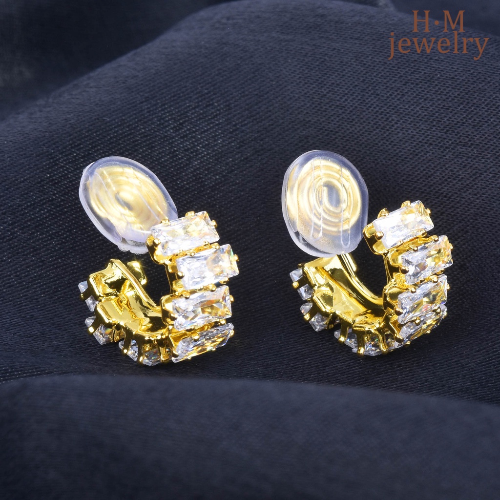 Anting Tusuk Asimetris Bahan Sterling Silver 925 Desain Lukisan Minyak Gaya Perancis Untuk Wanita