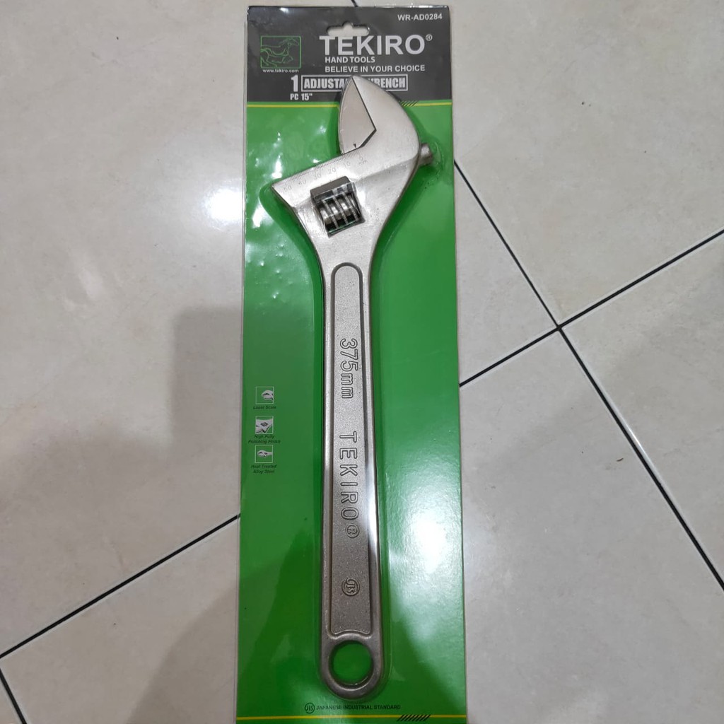 KUNCI INGGRIS 15 in TEKIRO ADJUSTABLE WRENCH 15 INCH TEKIRO WR-AD0284 TEKIRO Kunci Inggris Perkakas