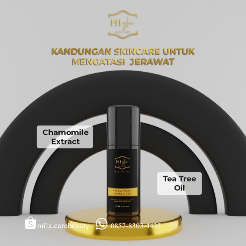 FACIAL WASH ORANGE TEA TREE OIL HI GLOW SKINCARE