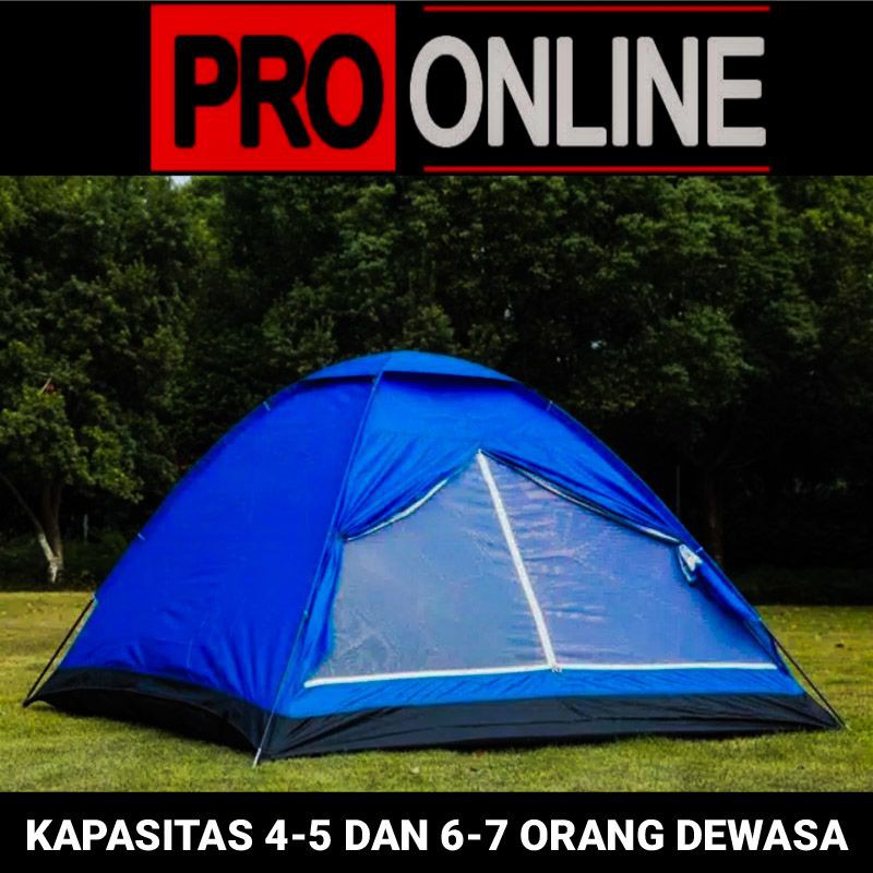 Tenda camping 4-5 person tenda 6-7 orang kemping outdoor - tenda army