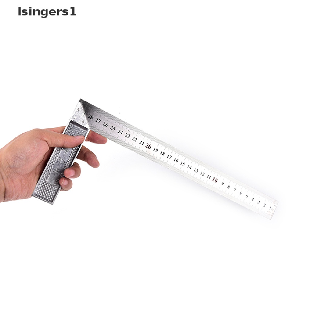 (lsingers1) 1pc Penggaris Siku 90 Derajat 15x30cm Bahan Stainless Steel
