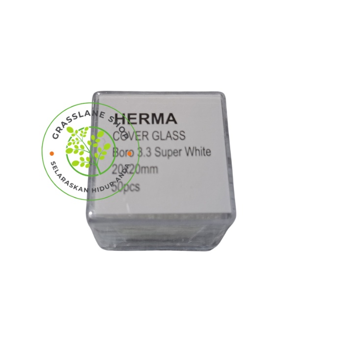 Kaca Penutup Preparat 20 x 20 mm Cover Deck Glass 20x20mm Mikroskop Herma