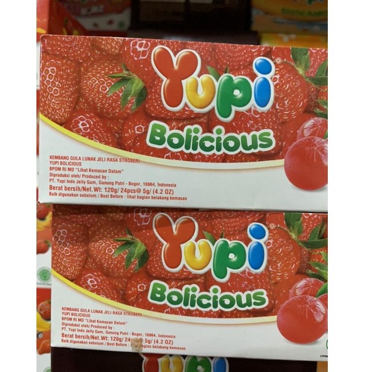 

BARU ︽ Yupi Bolicious Strawberry 1 box isi 24 pcs ✯