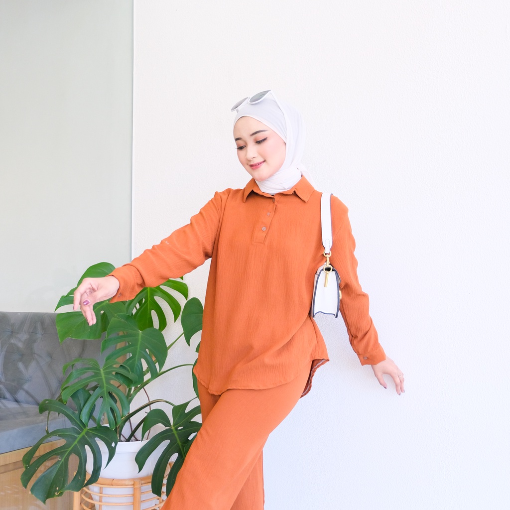 (MSB) ONE SET ISAFA TUNIK BLOUSE KEMEJA ATASAN WANITA