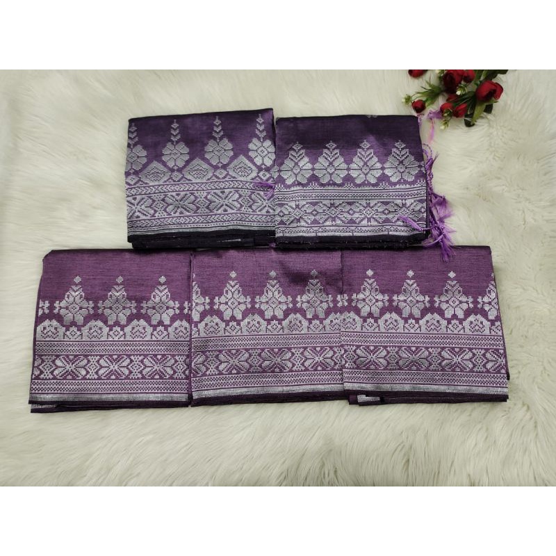 Songket Silungkang warna lilac